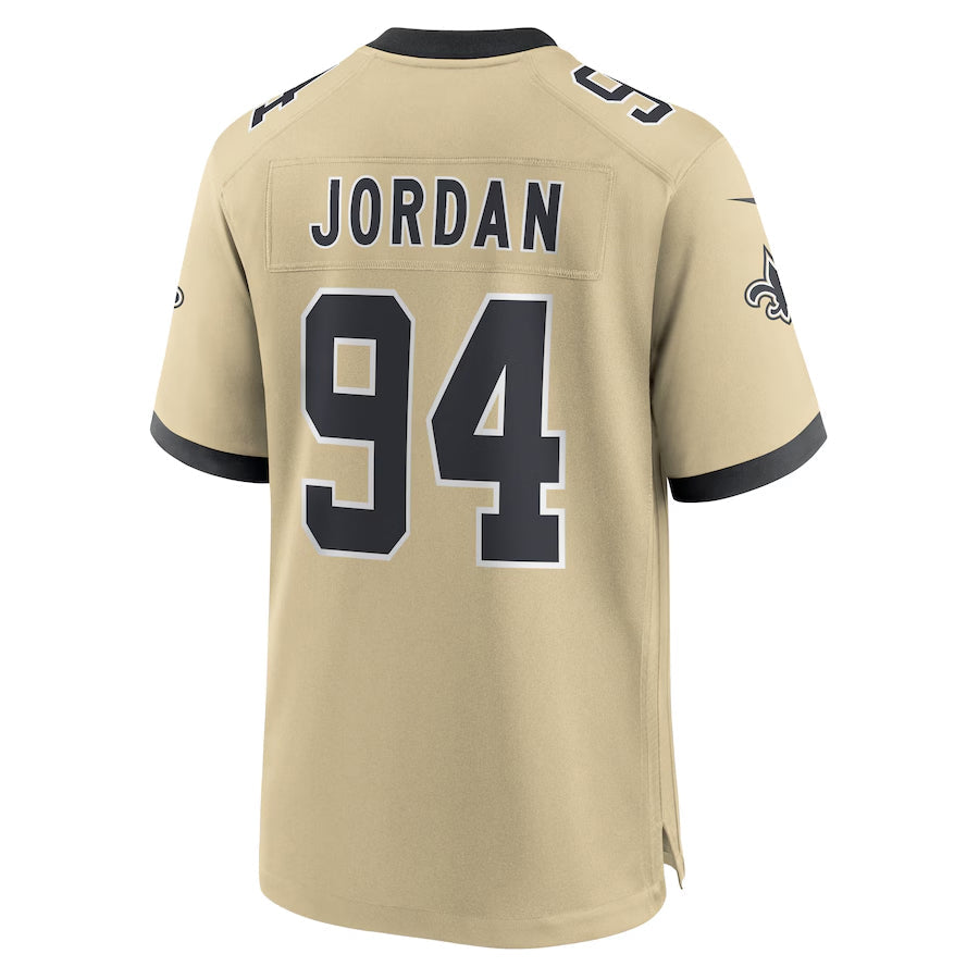 Cooneas NO.Saints #94 Cameron Jordan Player Gold Alternate Game Stitched Jerseys
