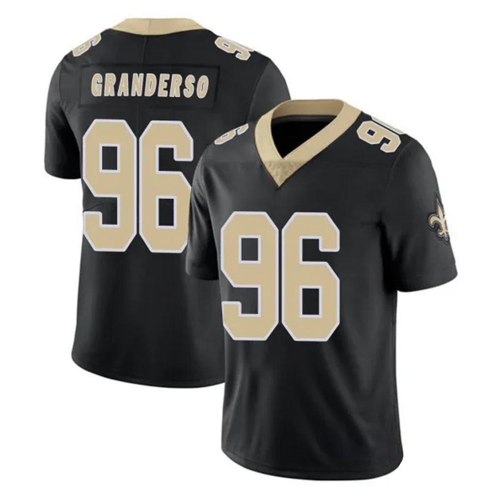 Cooneas NO.Saints #96 Carl Granderson Player Black Limited Vapor Untouchable Home Game Stitched Jerseys
