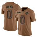 Cooneas NY.Giants #0 Brian Burns Player Brown Salute To Service Limited Stitched Jerseys