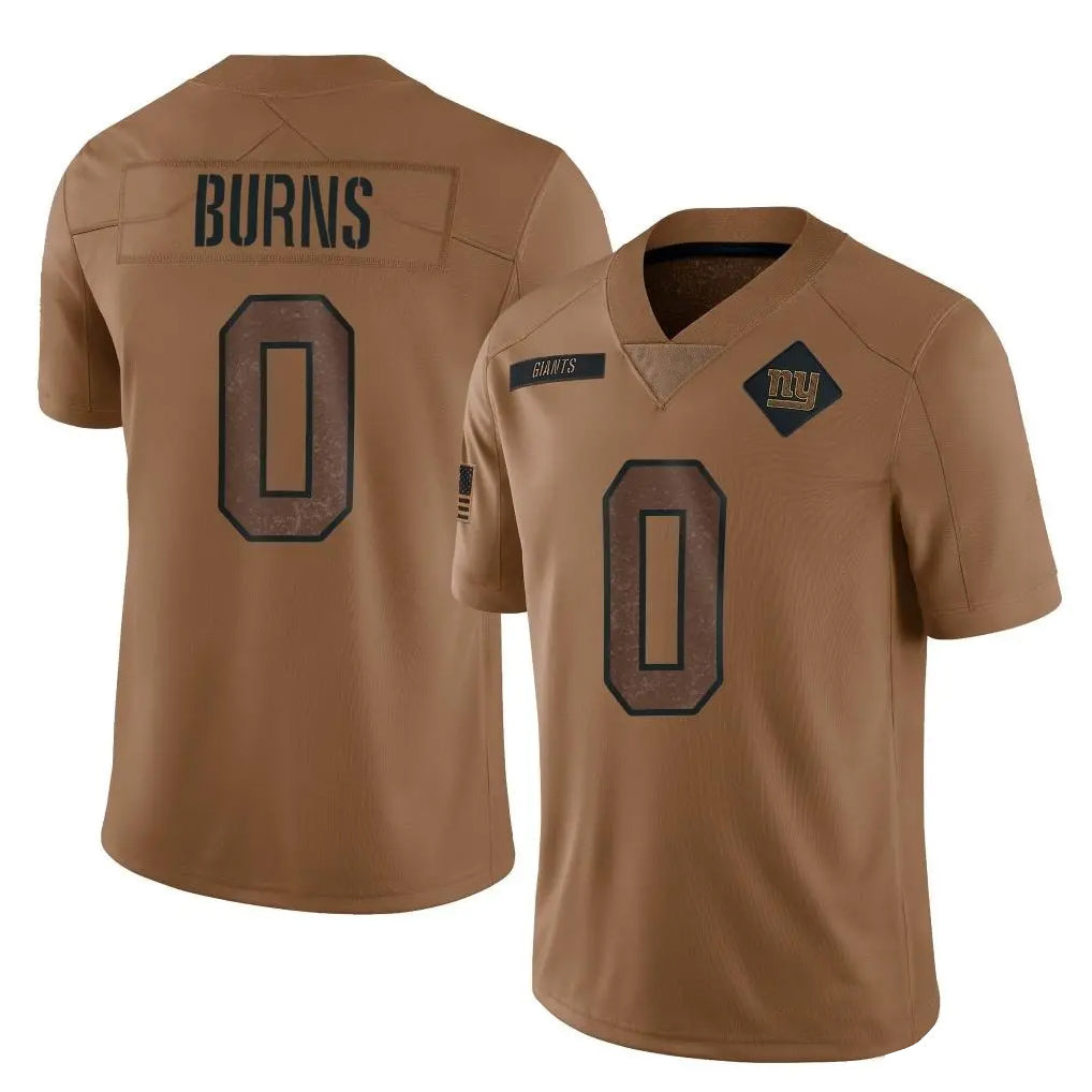 Cooneas NY.Giants #0 Brian Burns Player Brown Salute To Service Limited Stitched Jerseys