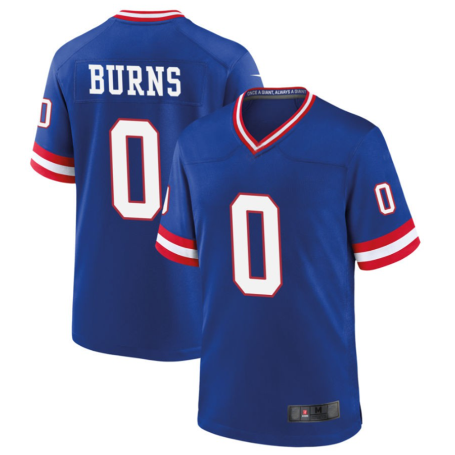 Cooneas NY.Giants #0 Brian Burns Royal Classic Game Player Jersey American Stitched Jerseys