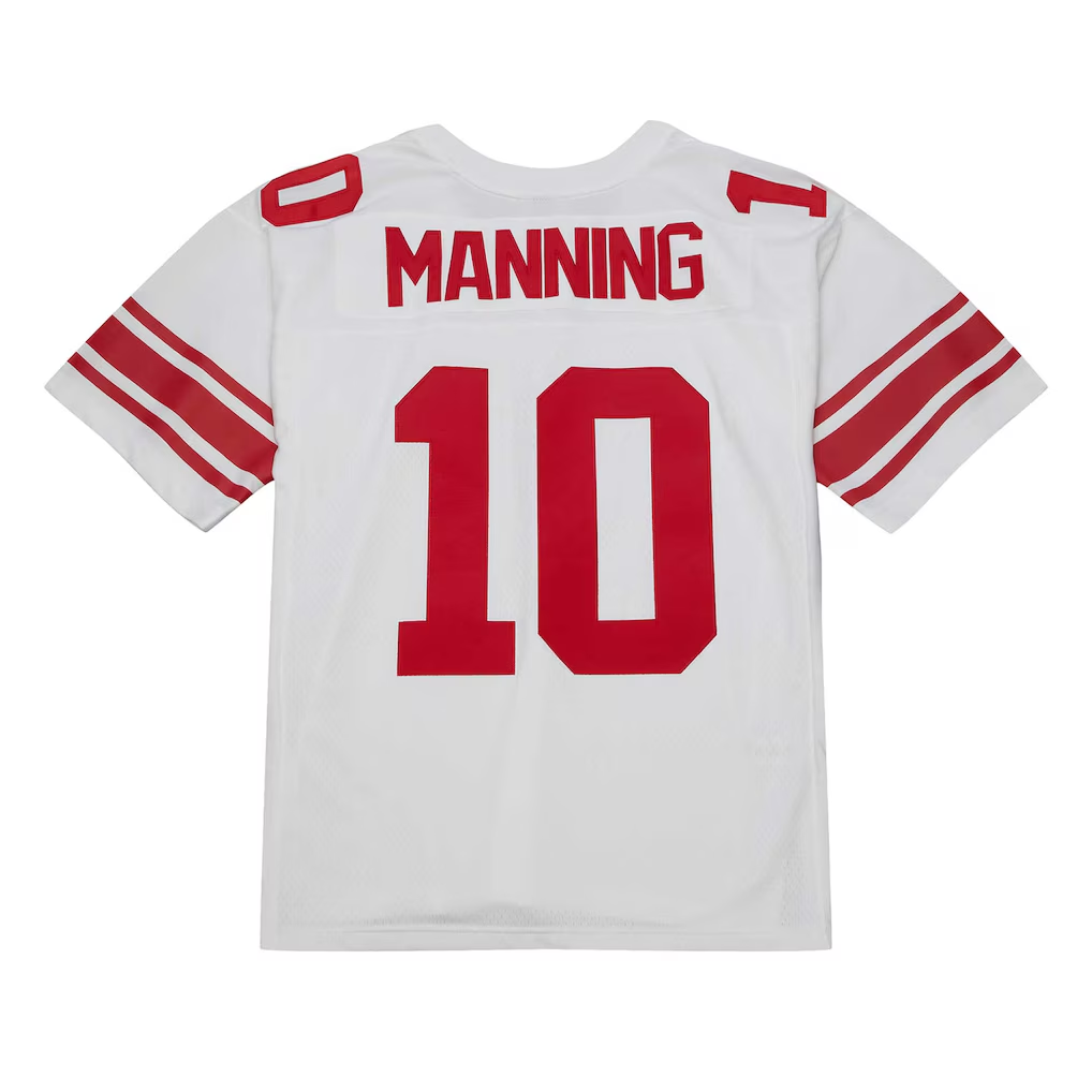Cooneas NY.Giants #10 Eli Manning Mitchell & Ness White Legacy Replica Stitched Puhic Jersey