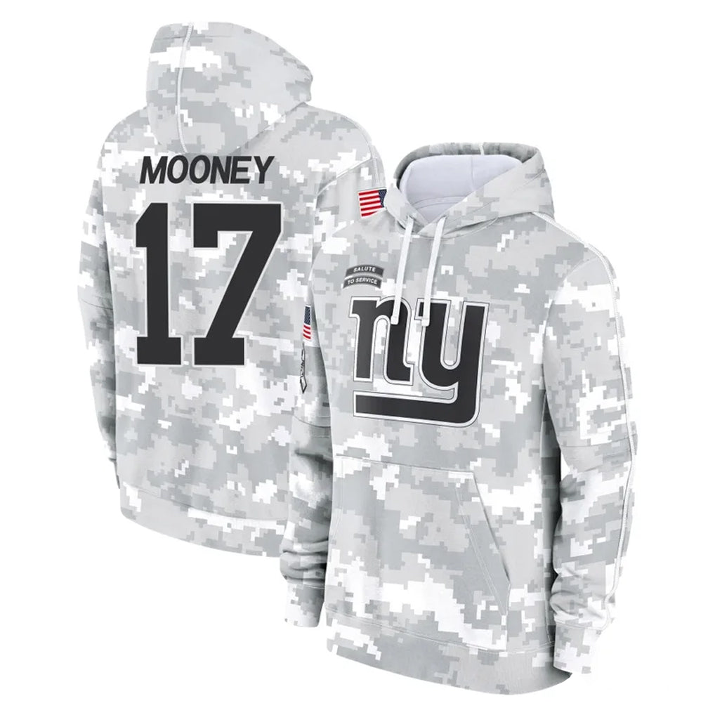 Cooneas NY.Giants #17 Darnell Mooney Player Arctic Camo Salute to Service Pullover Hoodies Limited Game Stitched Jerseys