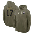 Cooneas NY.Giants #17 Darnell Mooney Player Olive Salute to Service Pullover Hoodies Limited Stitched Jerseys