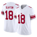 Cooneas NY.Giants #18 Darius Slayton Player White Limited Vapor F.U.S.E. Home Game Stitched Jerseys