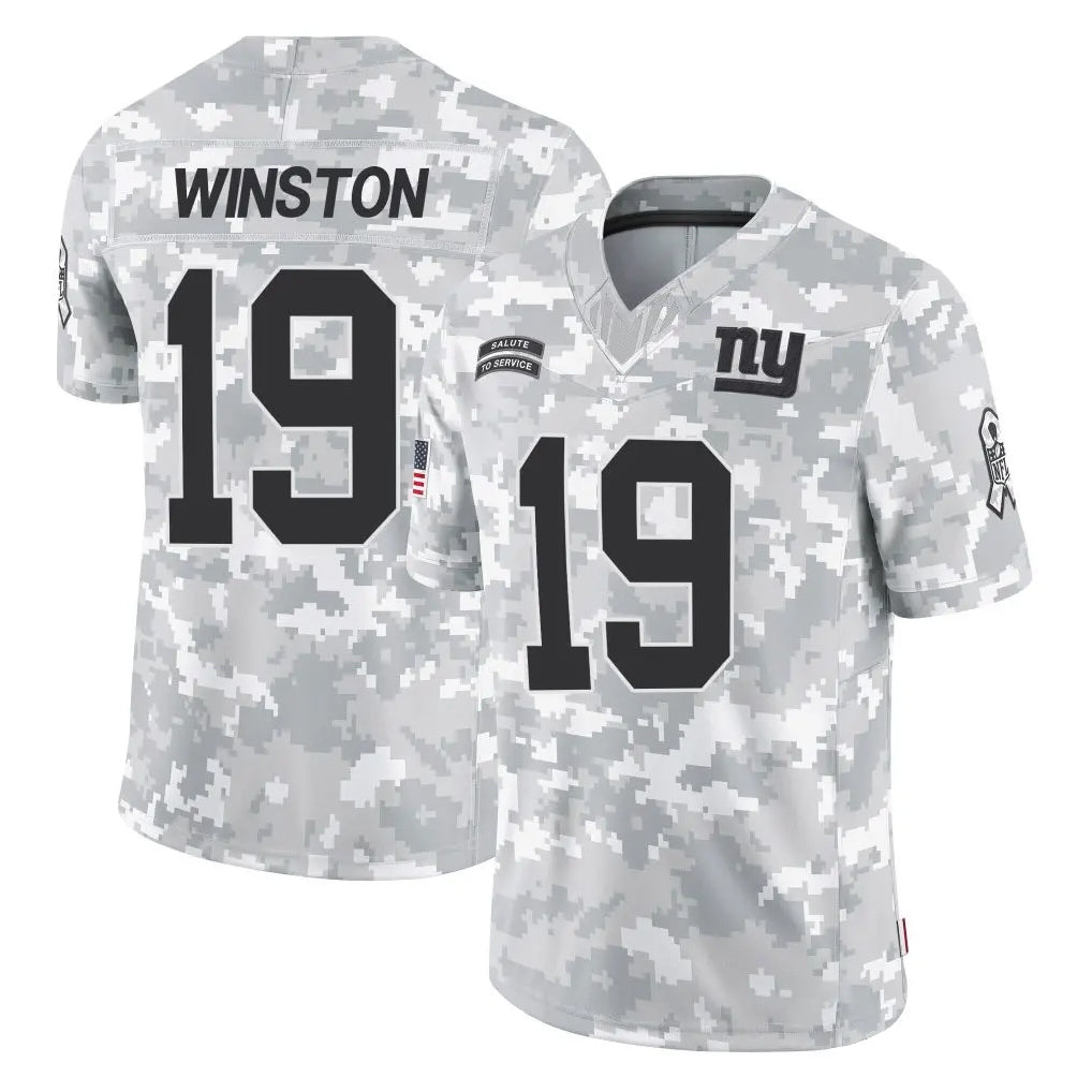 Cooneas NY.Giants #19 Jameis Winston Player Arctic Camo Salute To Service Limited Game Stitched Jerseys