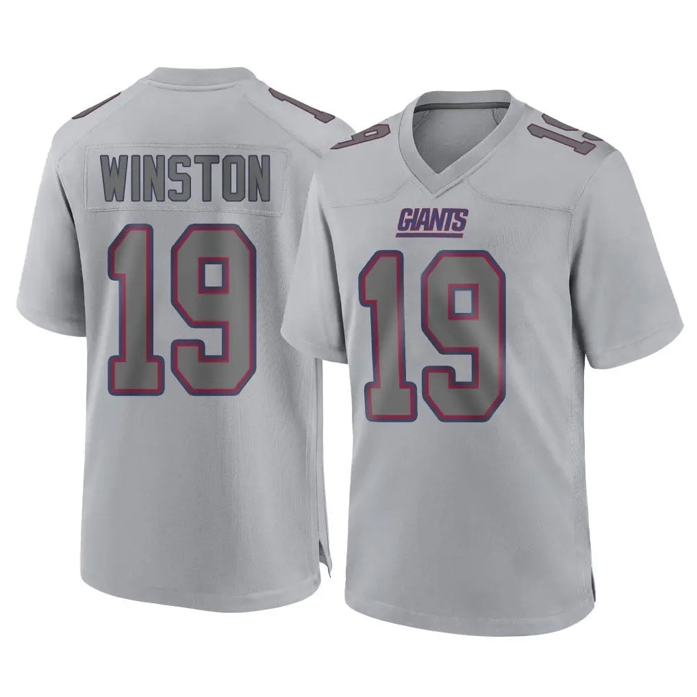Cooneas NY.Giants #19 Jameis Winston Player Gray Atmosphere Fashion Limited Game Stitched Jerseys