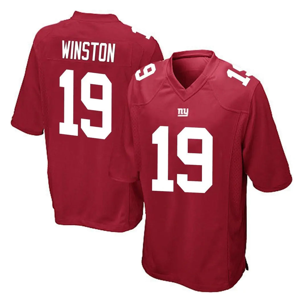 Cooneas NY.Giants #19 Jameis Winston Player Red Home Game Stitched Jerseys