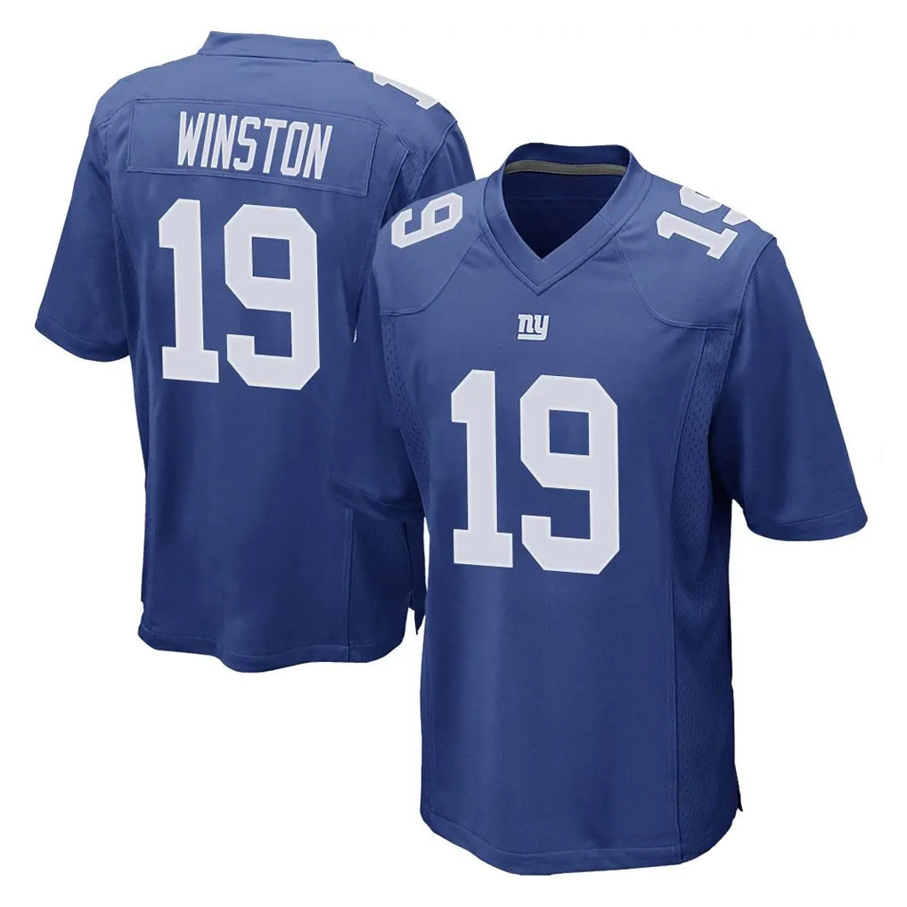 Cooneas NY.Giants #19 Jameis Winston Player Royal Home Game Stitched Jerseys