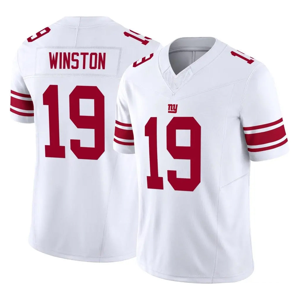 Cooneas NY.Giants #19 Jameis Winston Player White Limited Vapor F.U.S.E. Home Game Stitched Jerseys