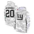 Cooneas NY.Giants #20 Greg Newsome II Player Arctic Camo Salute to Service Pullover Hoodies Limited Game Stitched Jerseys