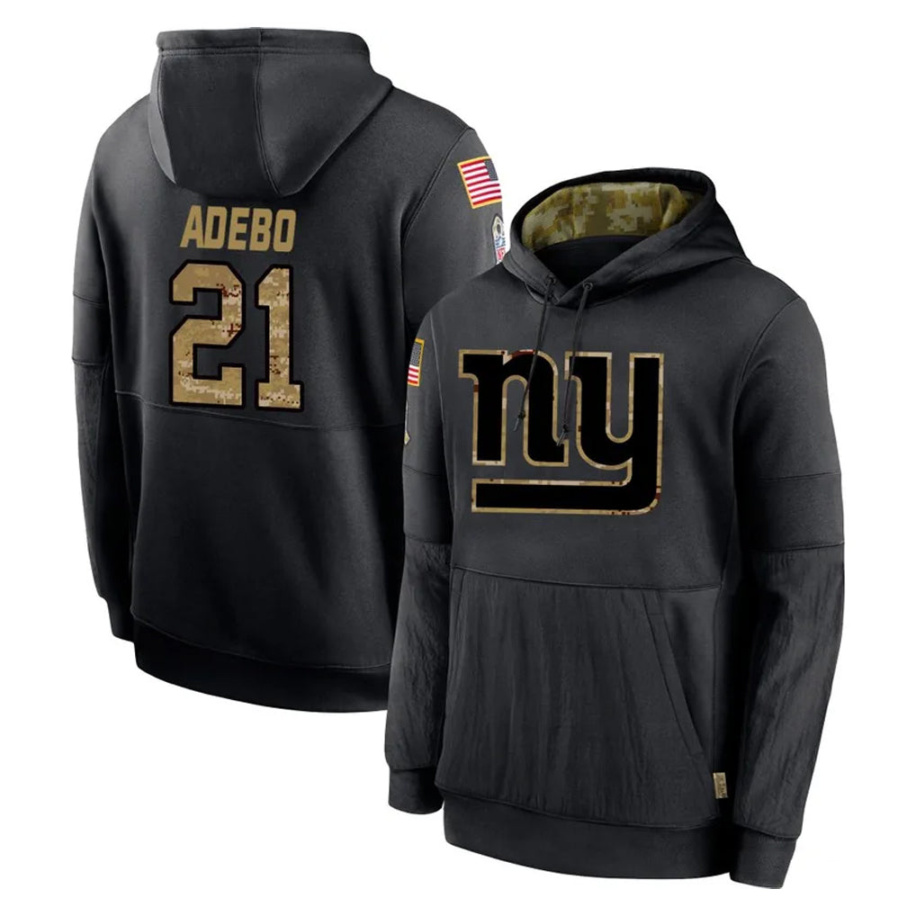 Cooneas NY.Giants #21 Paulson Adebo Player Black Salute to Service Hoodies Limited Game Stitched Jerseys