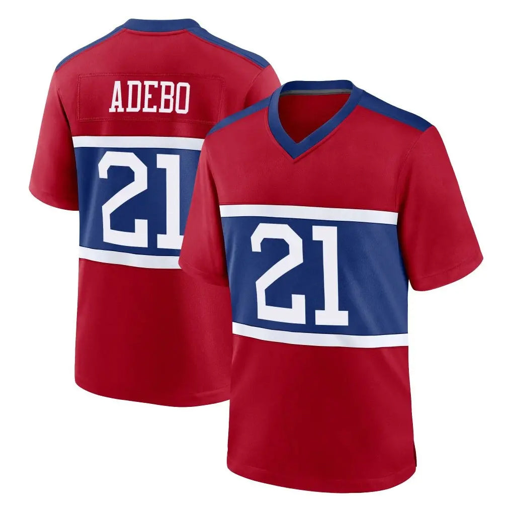 Cooneas NY.Giants #21 Paulson Adebo Player Red Century Home Game Stitched Jerseys