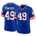 Cooneas NY.Giants #49 Tremaine Edmunds Player Royal Classic Home Game Stitched Jerseys