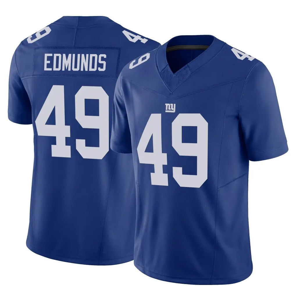Cooneas NY.Giants #49 Tremaine Edmunds Player Royal Limited Vapor F.U.S.E. Home Game Stitched Jerseys