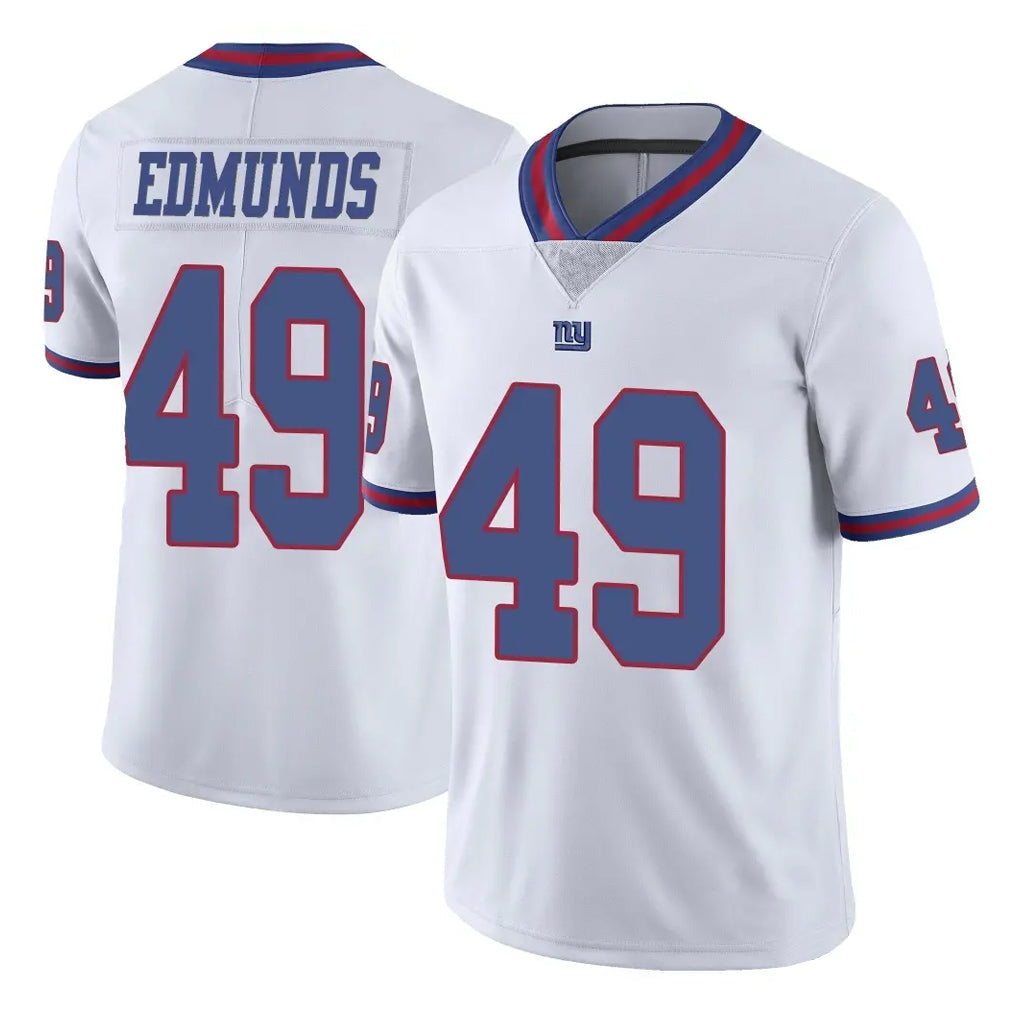 Cooneas NY.Giants #49 Tremaine Edmunds Player White Color Rush Home Game Stitched Jerseys