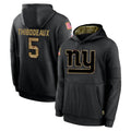 Cooneas NY.Giants #5 Kayvon Thibodeaux Player Black Salute to Service Hoodies Limited Game Stitched Jerseys