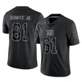 Cooneas NY.Giants #61 John Michael Schmitz Jr. Player Black Limited Reflective Home Game Stitched Jerseys