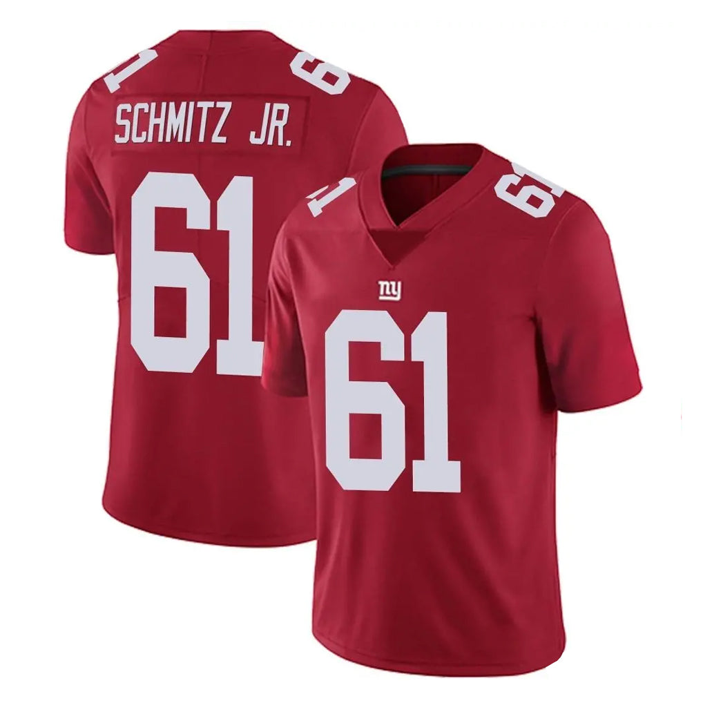 Cooneas NY.Giants #61 John Michael Schmitz Jr. Player Red Limited Vapor Untouchable Home Game Stitched Jerseys