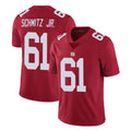 Cooneas NY.Giants #61 John Michael Schmitz Jr. Player Red Limited Vapor Untouchable Home Game Stitched Jerseys