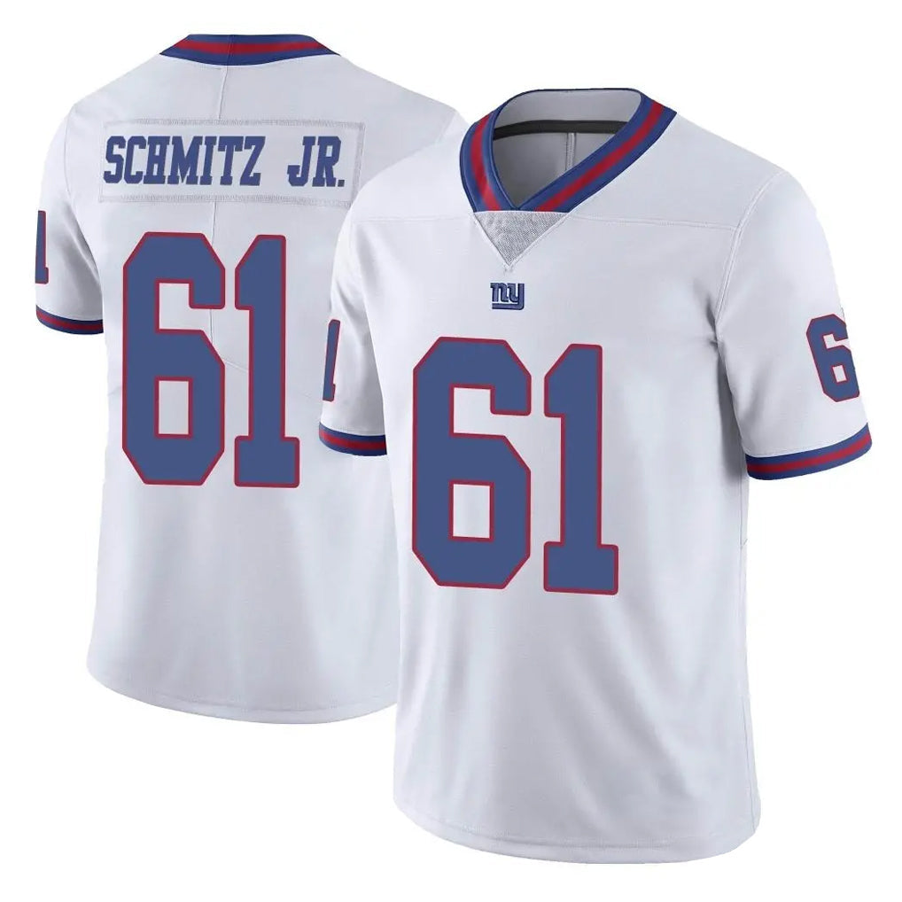 Cooneas NY.Giants #61 John Michael Schmitz Jr. Player White Color Rush Home Game Stitched Jerseys