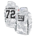 Cooneas NY.Giants #72 Jermaine Eluemunor Player Arctic Camo Salute to Service Pullover Hoodies Limited Game Stitched Jerseys