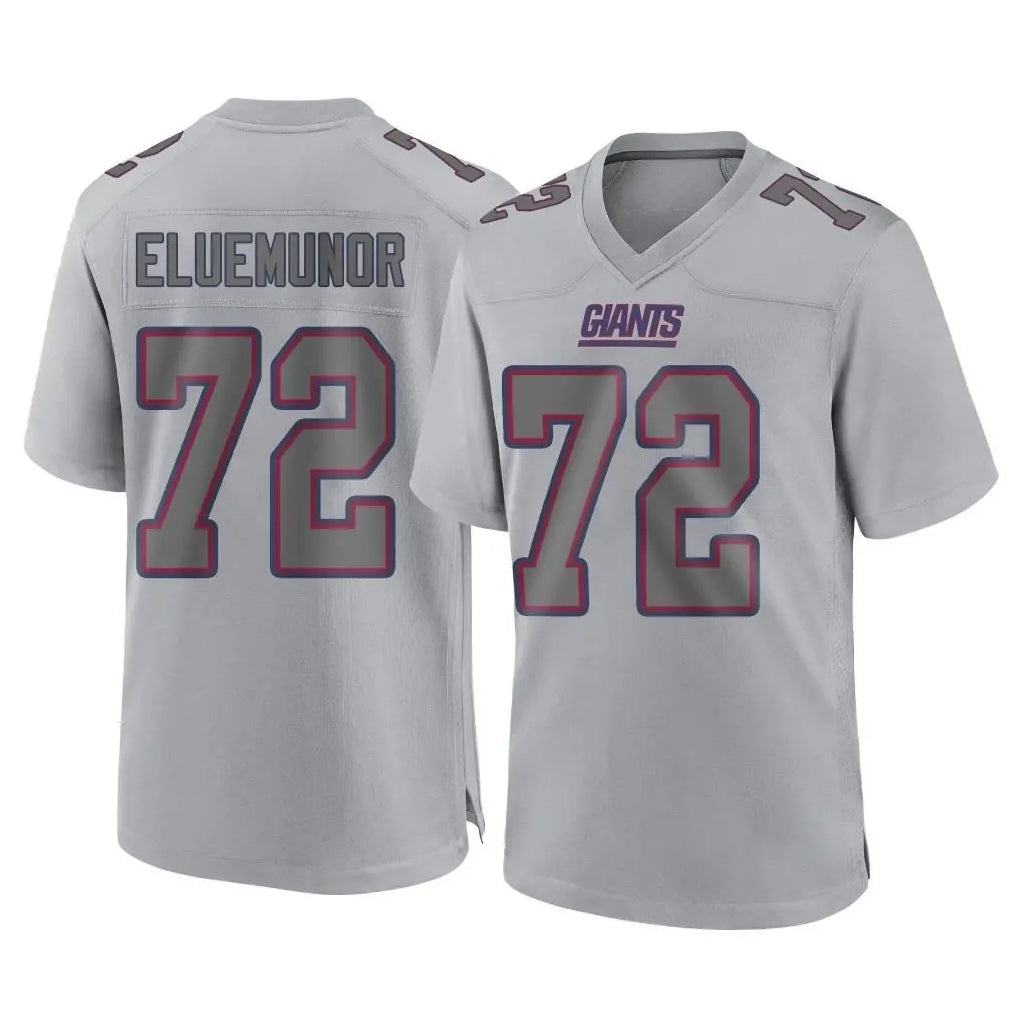 Cooneas NY.Giants #72 Jermaine Eluemunor Player Gray Atmosphere Fashion Limited Game Stitched Jerseys