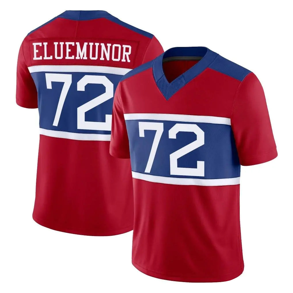 Cooneas NY.Giants #72 Jermaine Eluemunor Player Red Century Vapor F.U.S.E. Home Game Stitched Jerseys