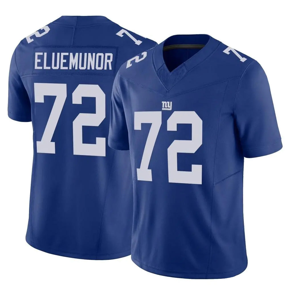 Cooneas NY.Giants #72 Jermaine Eluemunor Player Royal Limited Vapor F.U.S.E. Home Game Stitched Jerseys