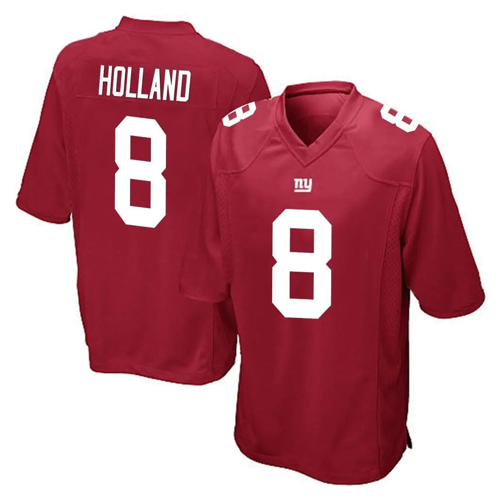 Cooneas NY.Giants #8 Jevon Holland Player Red Home Game Stitched Jerseys