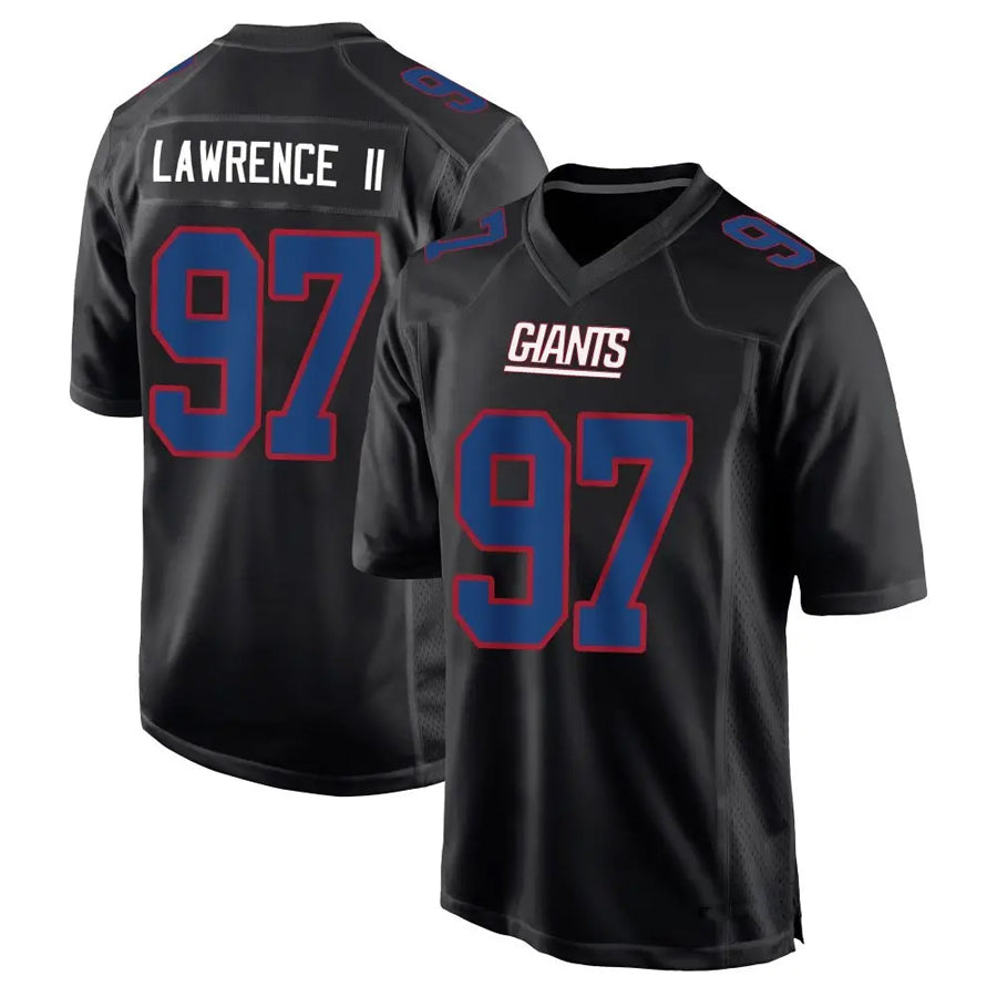 Cooneas NY.Giants #97 Dexter Lawrence II Player Black Carbon Fashion Stitched Jerseys