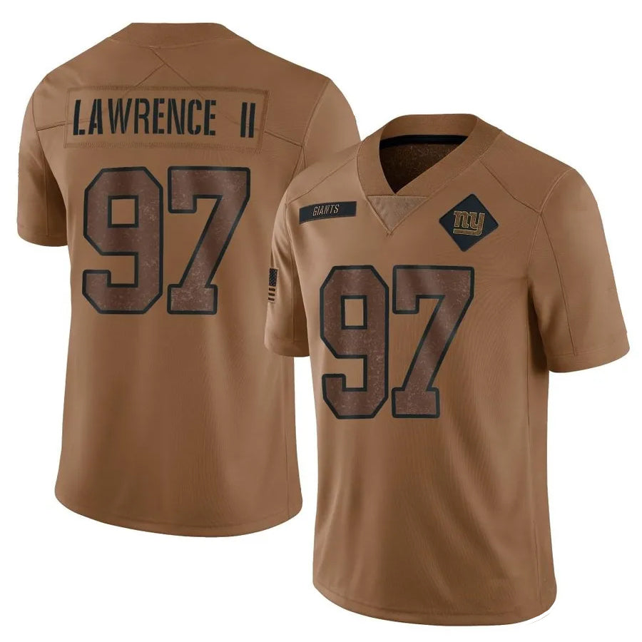 Cooneas NY.Giants #97 Dexter Lawrence II Player Brown Salute To Service Limited Stitched Jerseys