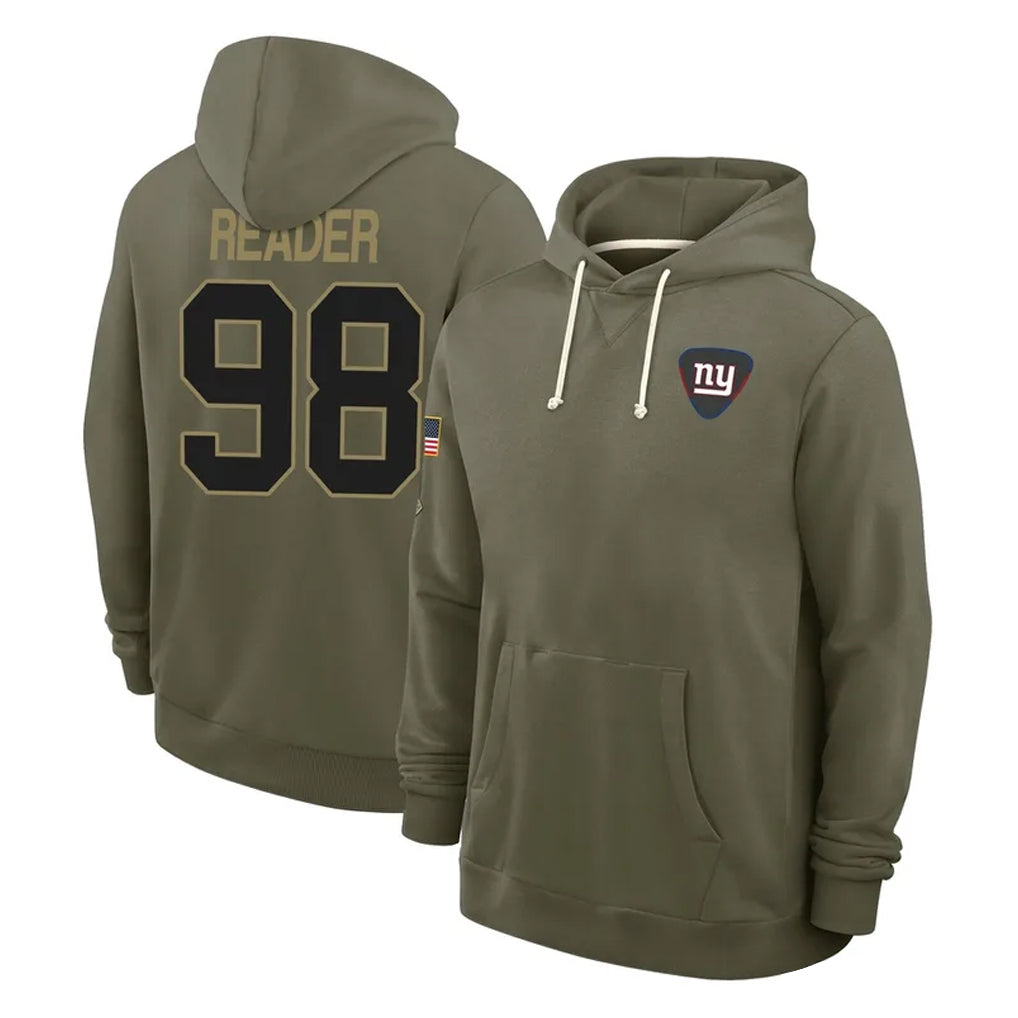 Cooneas NY.Giants #98 DJ Reader Player Olive Salute to Service Pullover Hoodies Limited Stitched Jerseys