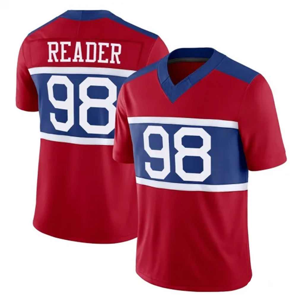 Cooneas NY.Giants #98 DJ Reader Player Red Century Vapor F.U.S.E. Home Game Stitched Jerseys