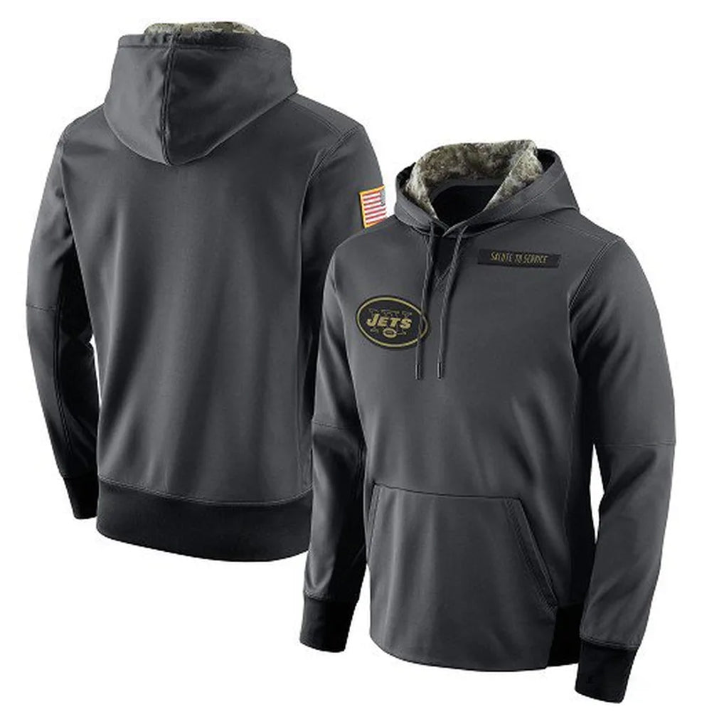 Cooneas NY.Jets Gray Pullover Hoodies Limited Game Blank Player Stitched Jerseys