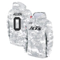 Cooneas NY.Jets #0 Braelon Allen Player Arctic Camo Salute to Service Pullover Hoodies Limited Game Stitched Jerseys