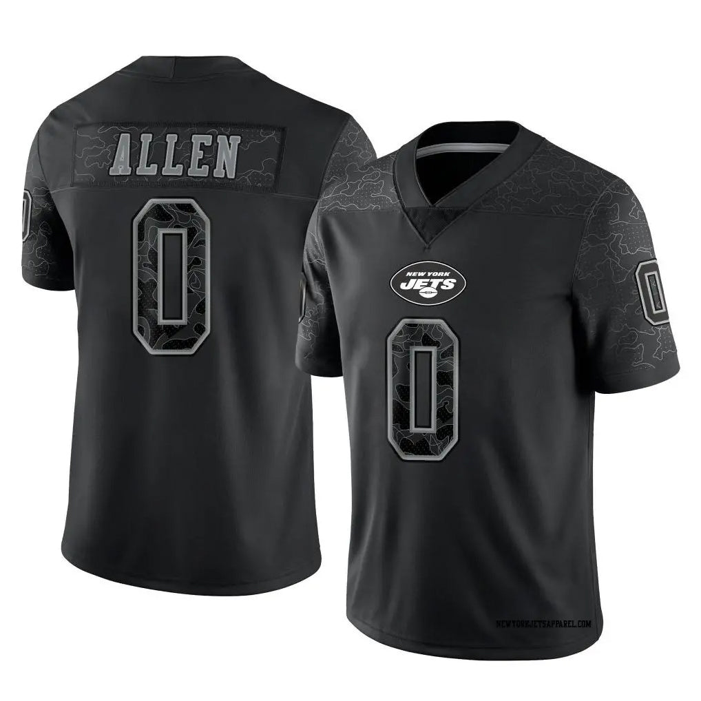Cooneas NY.Jets #0 Braelon Allen Player Black REFLECTIVE Limited Stitched Jerseys