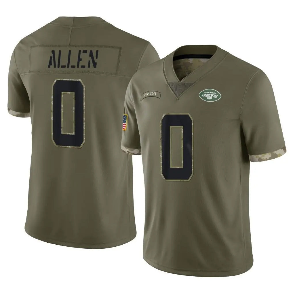 Cooneas NY.Jets #0 Braelon Allen Player Olive Salute To Service Limited Stitched Jerseys