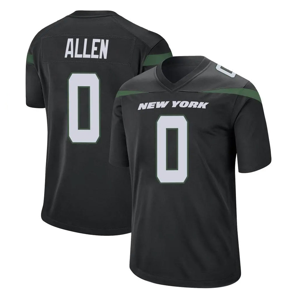 Cooneas NY.Jets #0 Braelon Allen Player Stealth Black Home Game Stitched Jerseys