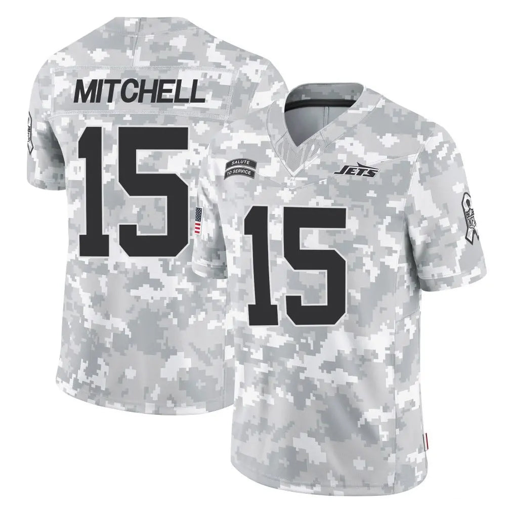 Cooneas NY.Jets #15 Adonai Mitchell Player Arctic Camo Salute to Service Limited Game Stitched Jerseys