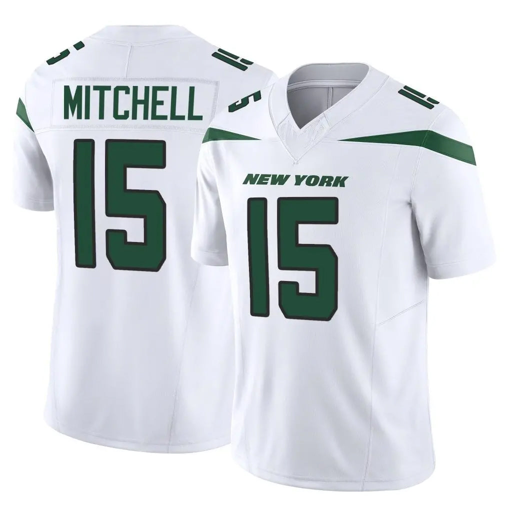 Cooneas NY.Jets #15 Adonai Mitchell Player White Limited Vapor F.U.S.E. Home Game Stitched Jerseys