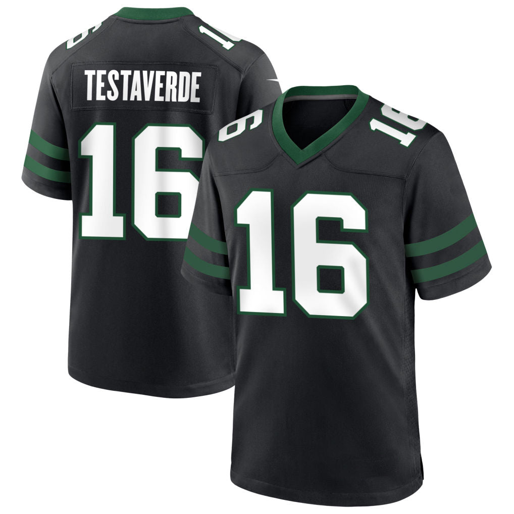 Cooneas NY.Jets #16 Vinny Testaverde Player Black Home Game Stitched Jerseys