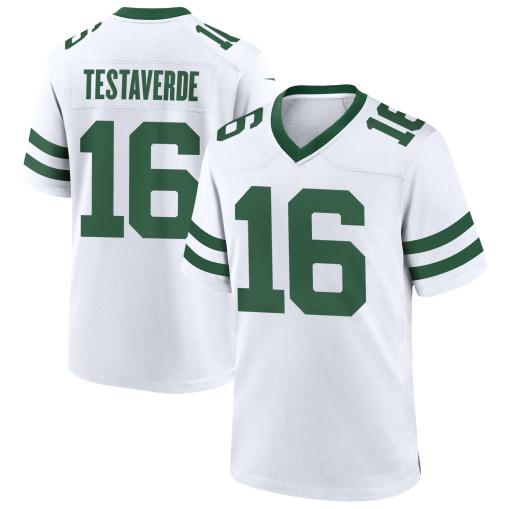 Cooneas NY.Jets #16 Vinny Testaverde Player White Home Game Stitched Jerseys