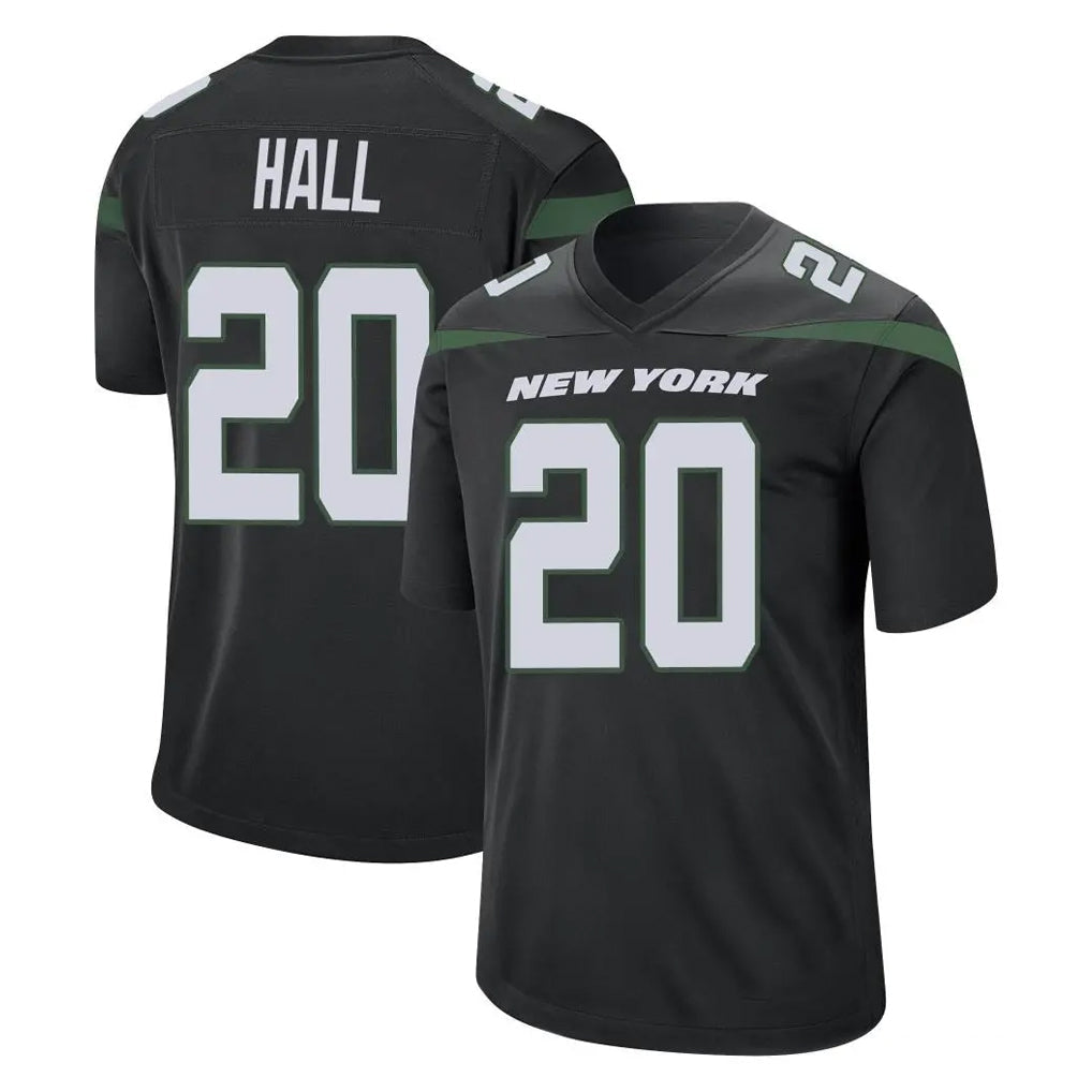 Cooneas NY.Jets #20 Breece Hall Player Stealth Black Home Game Stitched Jerseys