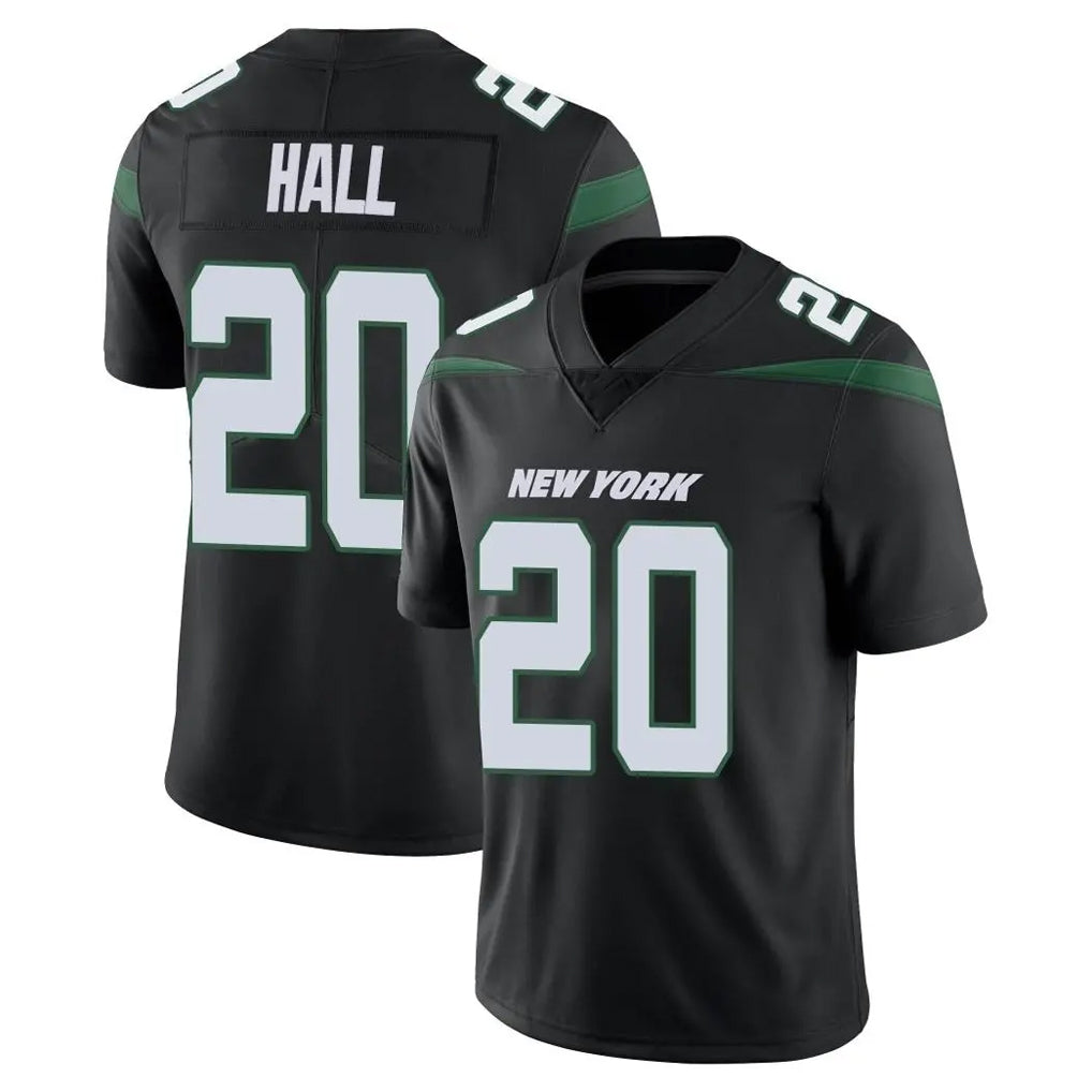 Cooneas NY.Jets #20 Breece Hall Player Stealth Black Limited Vapor Home Game Stitched Jerseys