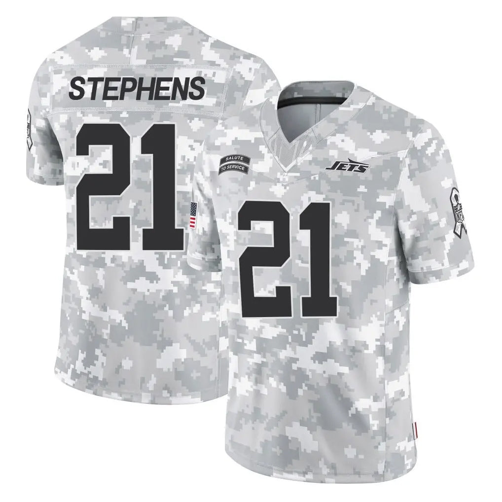 Cooneas NY.Jets #21 Brandon Stephens Player Arctic Camo Salute to Service Limited Game Stitched Jerseys