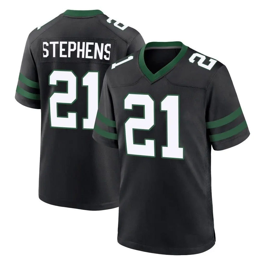 Cooneas NY.Jets #21 Brandon Stephens Player Black Legacy Home Game Stitched Jerseys