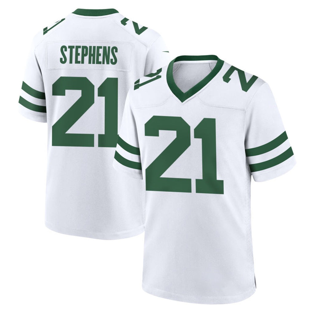 Cooneas NY.Jets #21 Brandon Stephens Player White Legacy Home Game Stitched Jerseys