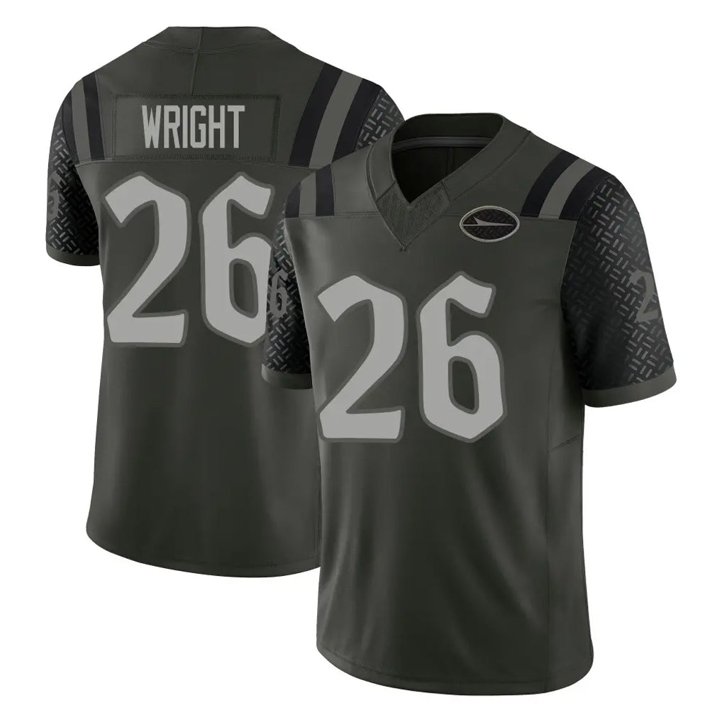 Cooneas NY.Jets #26 Nahshon Wright Player Green Limited 2025 Rivalries Collection Home Game Stitched Jerseys