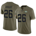 Cooneas NY.Jets #26 Nahshon Wright Player Olive Salute To Service Limited Stitched Jerseys